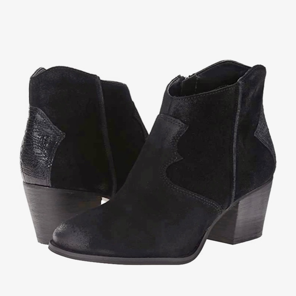 Marc Fisher Women’s Stefani Black Western Leather Boots 8 M